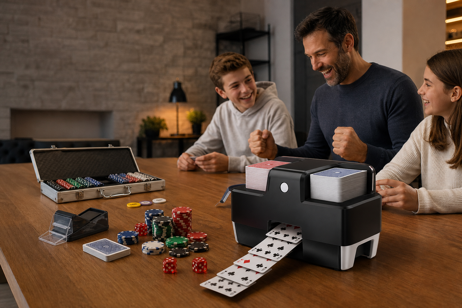 Card shufflers for family games, poker nights and big decks