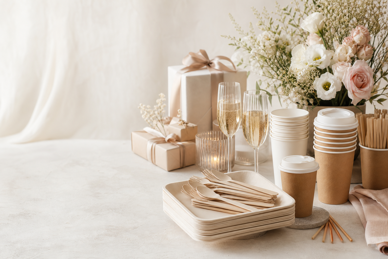 Compostable packaging for food, mail and everyday use