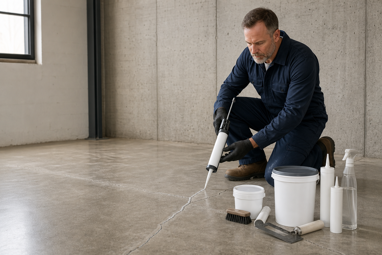 Concrete crack fillers, patch kits and sealants