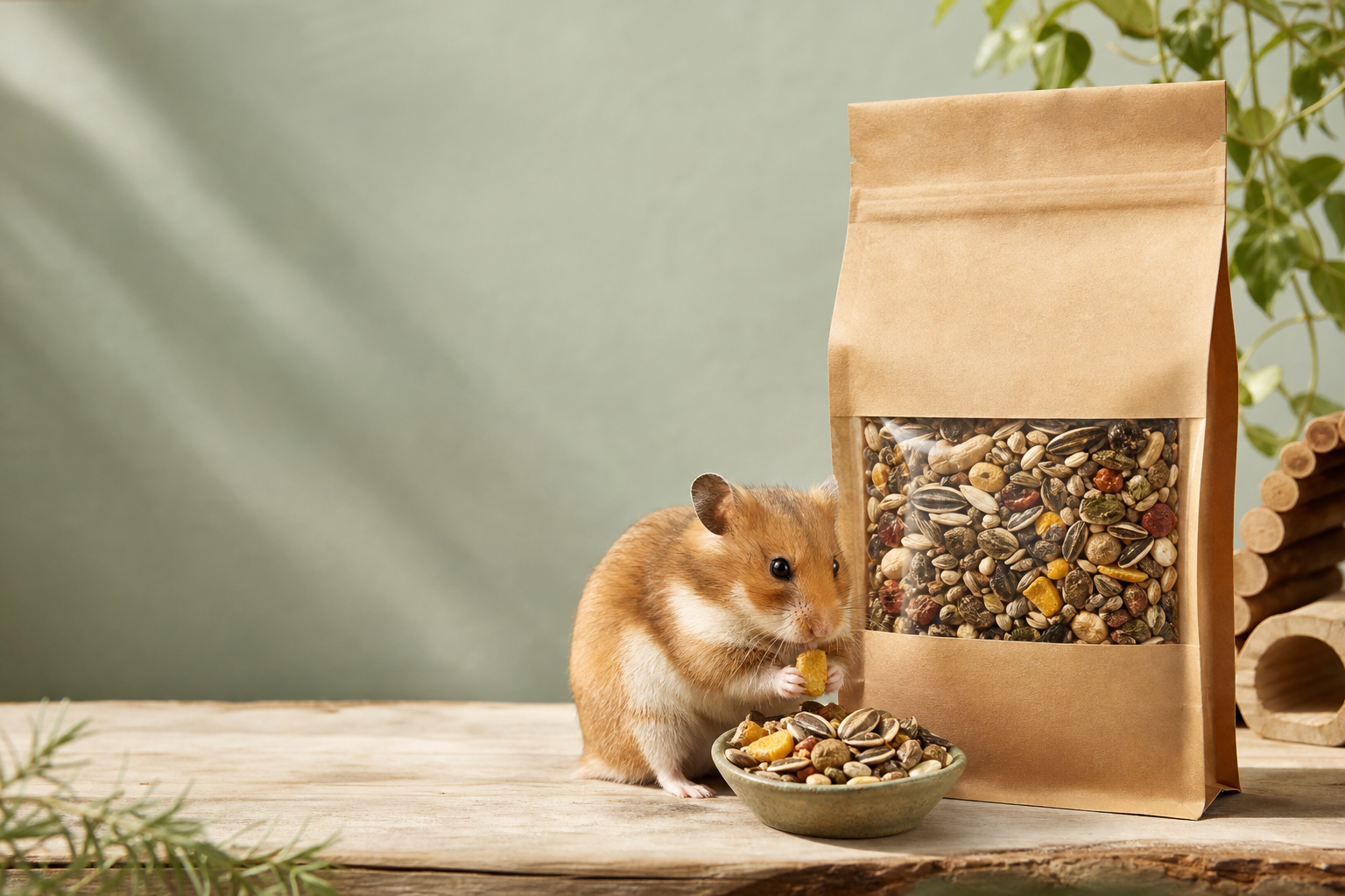 Hamster food chosen for healthy everyday feeding