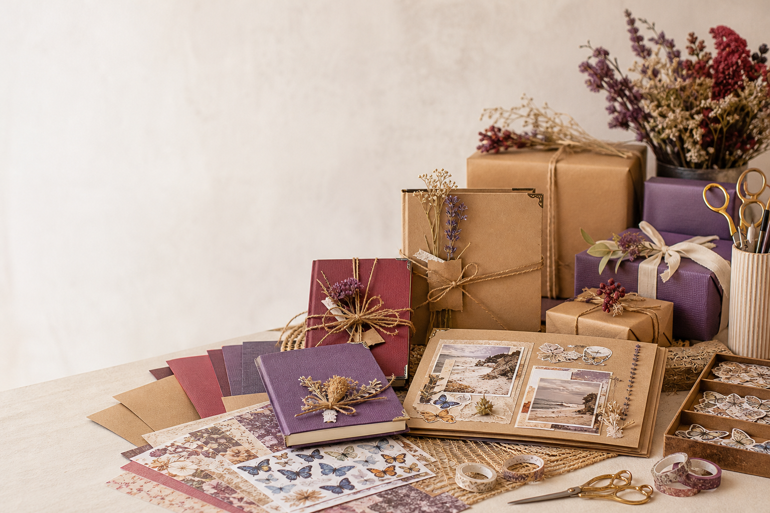 Kraft paper for crafts, wrapping and office tasks