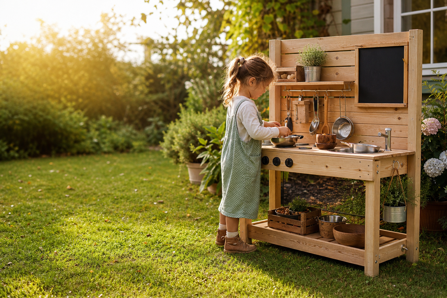 Mud kitchens for hands-on outdoor play