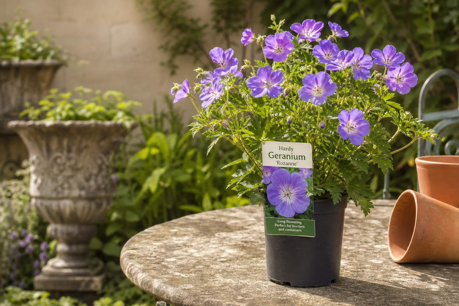 Perennial plants and garden flowers for borders, pots and shaded corners